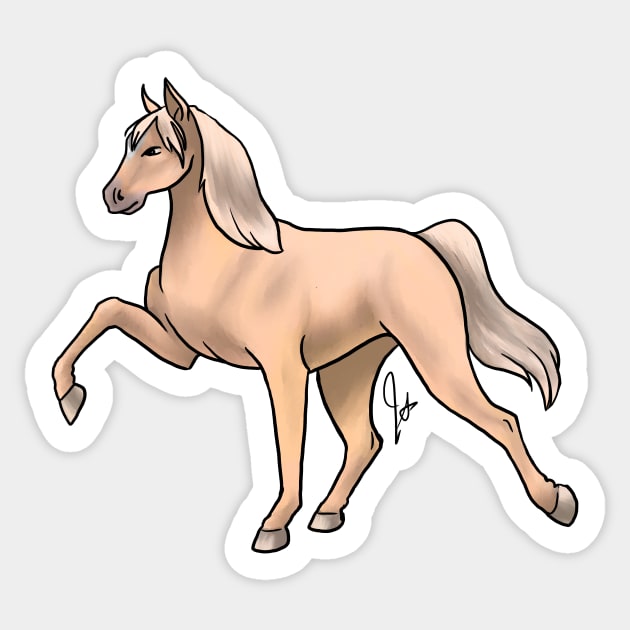 Horse - Tennessee Walker - Sorrel Sticker by Jen's Dogs Custom Gifts and Designs